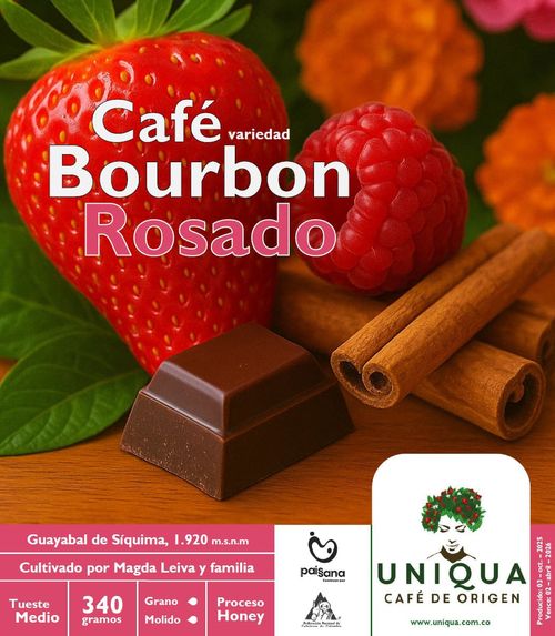 Café Variedad Bourbón Rosado X 340 g (Molido)