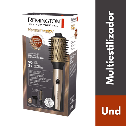Cepillo y Multiestilizador Remington Keratina y Aceite de Argán AS8821