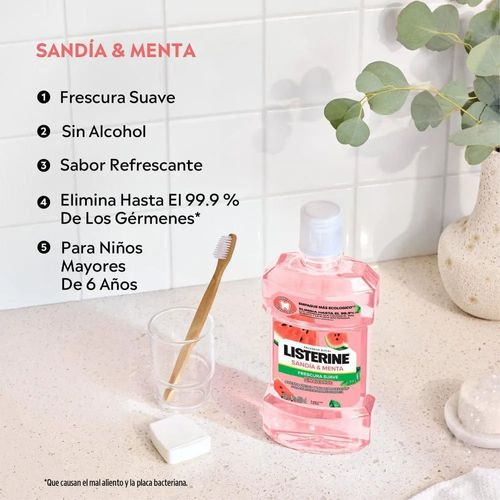Enjuague Bucal Listerine Sandía y Menta X 500 mL
