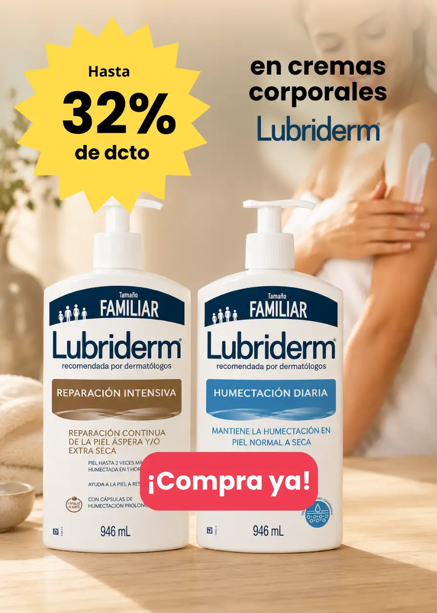 Hasta 32% de descuento en cremas corporales Lubriderm