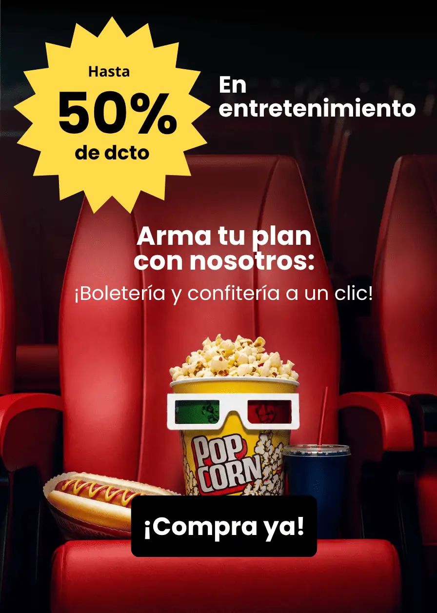 Hasta 50% de descuento en Cinemark y cine colombia