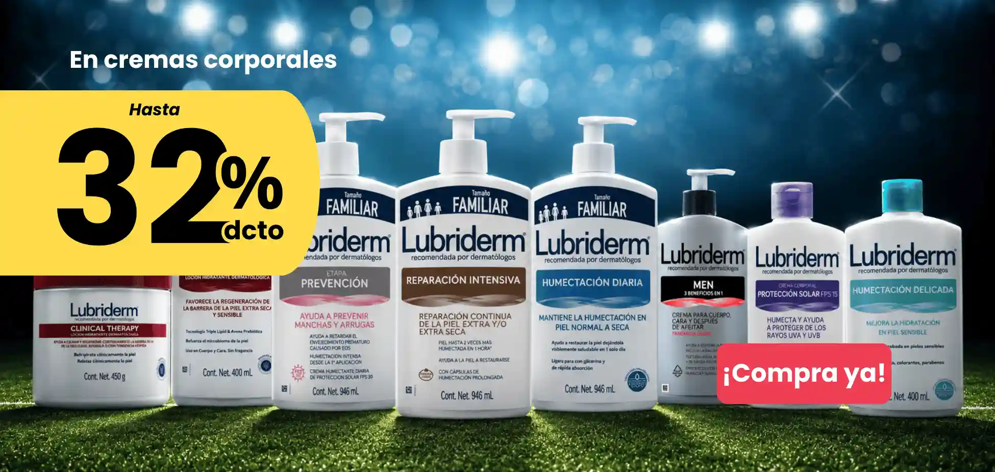 Hasta 32% en cremas corporales Lubriderm